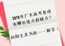 2019年广东高考复读有哪些优点和缺点？向阳生涯为你一一解答！