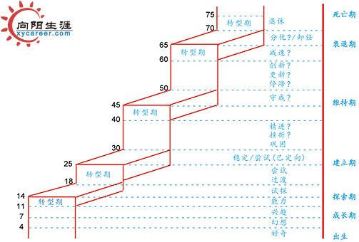 舒伯生涯发展阶段论